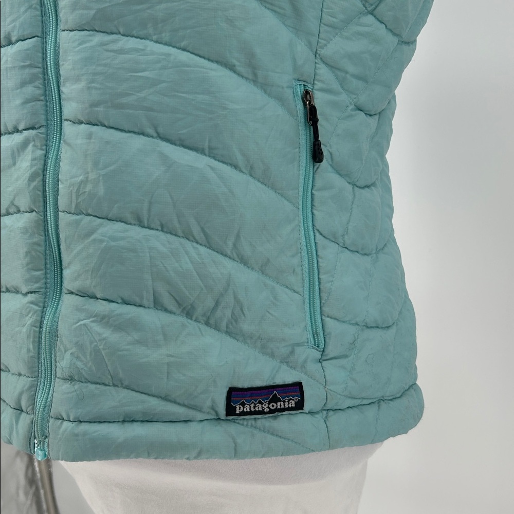 Patagonia Womens Down Sweater Vest Medium Light Blue Puffer - Picture 7 of 12